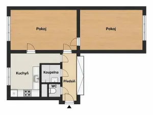 Prodej bytu 2+1, Praha - Břevnov, U páté baterie, 52 m2