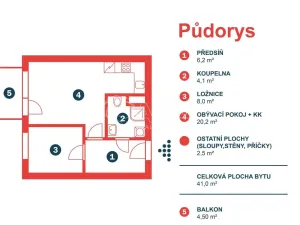 Pronájem bytu 2+kk, Praha - Hostivař, Arnošta Staňka, 47 m2
