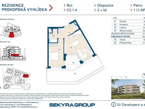 Prodej bytu 2+kk, Praha - Jinonice, Radlická, 51 m2