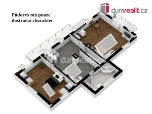 Pronájem bytu 3+kk, Zlatá Koruna - Plešovice, 138 m2