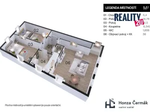 Prodej bytu 3+kk, Pohořelice, 83 m2