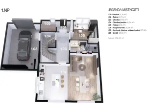 Prodej rodinného domu, Kamenice - Ládví, Lomená, 156 m2