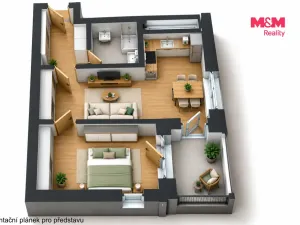 Pronájem bytu 2+kk, Rychnov nad Kněžnou, Mírová, 50 m2