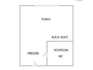 Pronájem bytu 1+kk, Chomutov, Bezručova, 20 m2