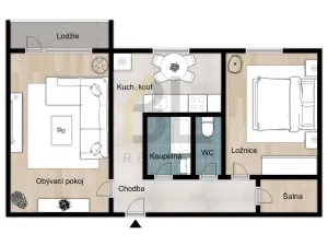 Prodej bytu 2+1, Hodonín, Družstevní čtvrť, 55 m2