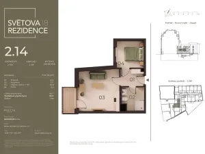 Prodej bytu 2+kk, Praha - Libeň, Světova, 37 m2