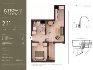 Prodej bytu 2+kk, Praha - Libeň, Světova, 46 m2