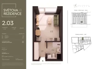 Prodej bytu 1+kk, Praha - Libeň, Světova, 30 m2