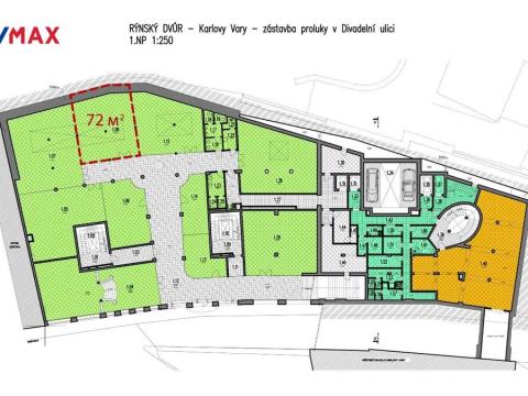 Prodej obchodního prostoru, Karlovy Vary, Divadelní náměstí, 72 m2