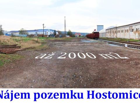 Pronájem pozemku pro komerční výstavbu, Hostomice, Nádražní, 2000 m2