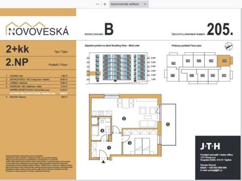 Prodej bytu 2+kk, Teplice, Novoveská, 63 m2