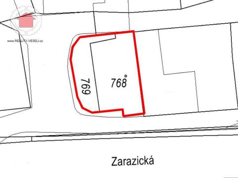 Prodej pozemku, Veselí nad Moravou - Zarazice, Zarazická, 174 m2