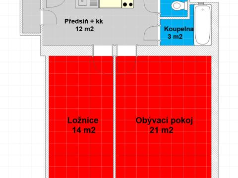 Prodej bytu 2+kk, Praha - Nusle, Na Pankráci, 52 m2