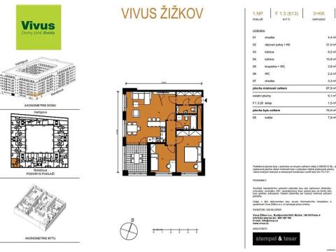 Prodej bytu 3+kk, Praha - Žižkov, Roháčova, 75 m2