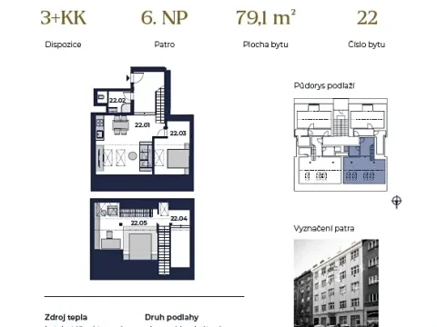 Prodej bytu 3+kk, Praha - Žižkov, Žerotínova, 79 m2