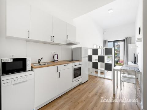 Pronájem bytu 1+kk, Praha - Kyje, Za černým mostem, 25 m2