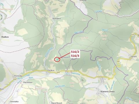 Dražba lesa, Městečko Trnávka, 4025 m2