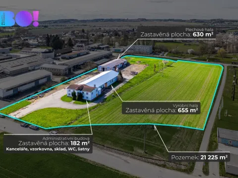 Prodej výrobních prostor, Prosenice, Grymovská, 1445 m2