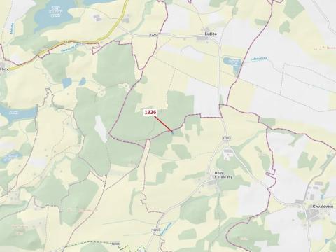 Dražba lesa, Lhenice, 1525 m2