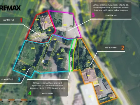 Prodej komerčního pozemku, Kunovice, Osvobození, 4428 m2