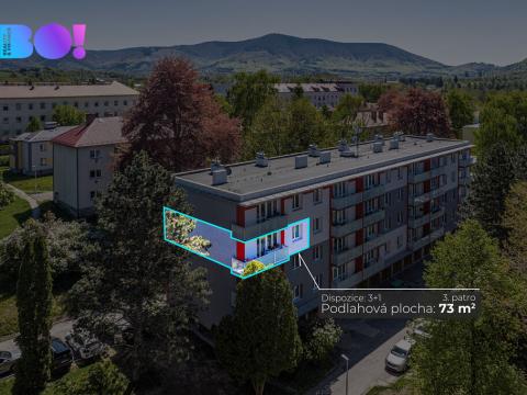 Prodej bytu 3+1, Frenštát pod Radhoštěm, Školská čtvrť, 73 m2