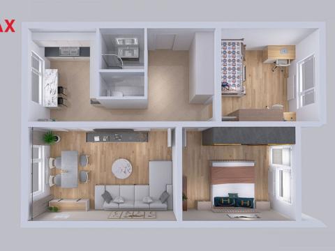 Pronájem bytu 3+1, Semily - Podmoklice, Textilní, 74 m2