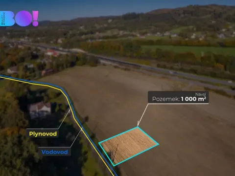 Prodej komerčního pozemku, Návsí, 1000 m2