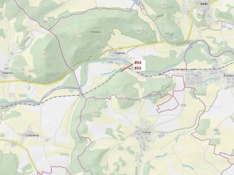 Dražba lesa, Rabí, 2561 m2