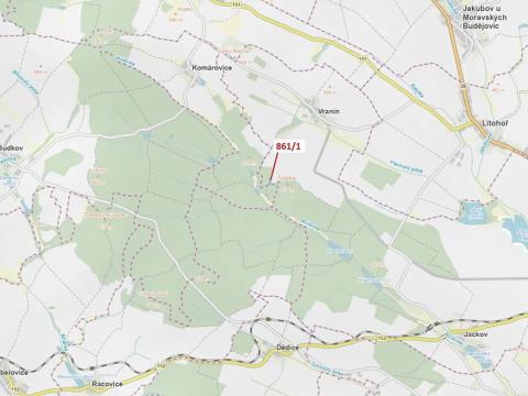 Dražba lesa, Moravské Budějovice, 3604 m2