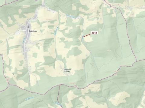 Dražba lesa, Zděchov, 1866 m2