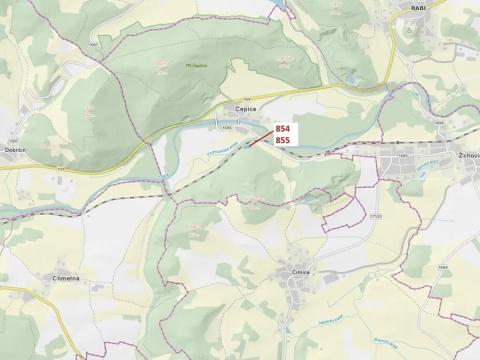 Dražba lesa, Rabí, 2561 m2