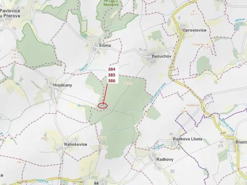 Dražba lesa, Hradčany-Kobeřice, 3483 m2