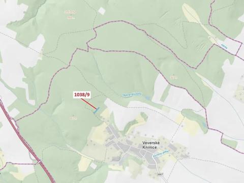 Dražba lesa, Veverské Knínice, 2213 m2