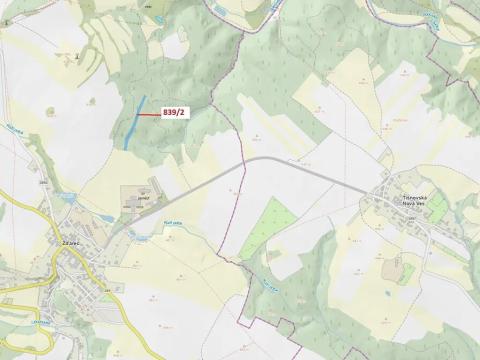 Dražba lesa, Žďárec, 5465 m2