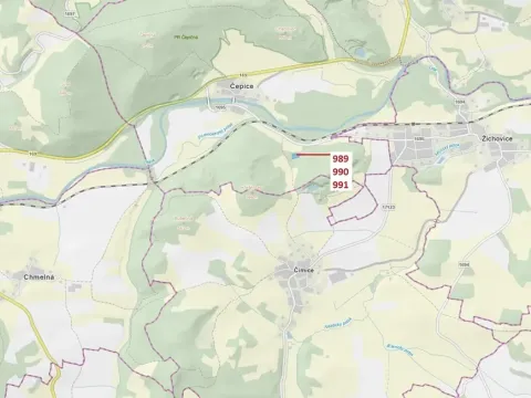 Dražba lesa, Rabí, 4276 m2