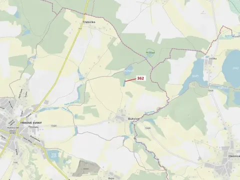 Dražba lesa, Trhové Sviny, 2498 m2