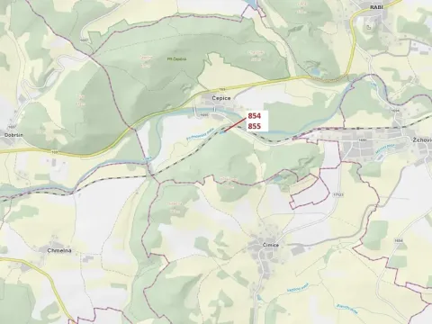 Dražba lesa, Rabí, 2561 m2