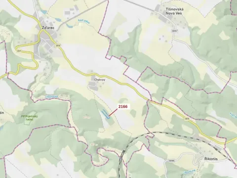 Dražba lesa, Žďárec, 3616 m2