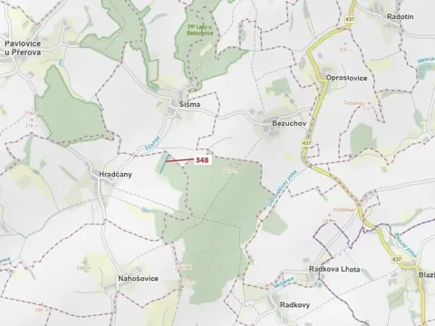 Dražba lesa, Hradčany-Kobeřice, 6360 m2