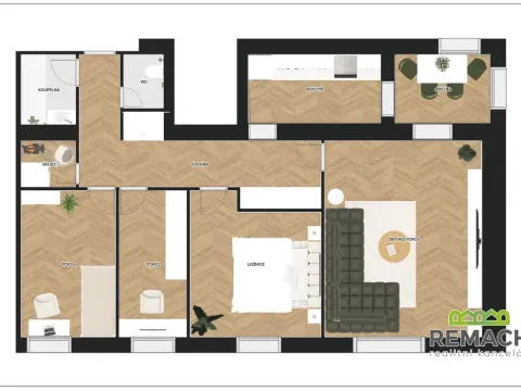 Pronájem bytu 4+1, Uherské Hradiště, Šromova, 90 m2