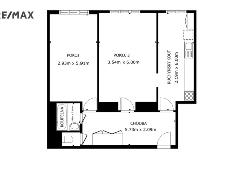 Pronájem bytu 2+1, Praha - Vinohrady, náměstí Jiřího z Lobkovic, 62 m2