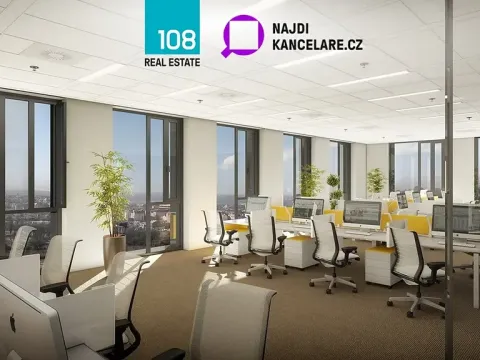 Pronájem kanceláře, Praha - Karlín, Sokolovská, 2147 m2