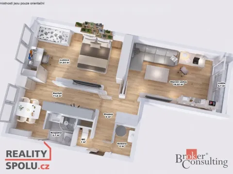 Prodej bytu 2+1, Černousy, 65 m2