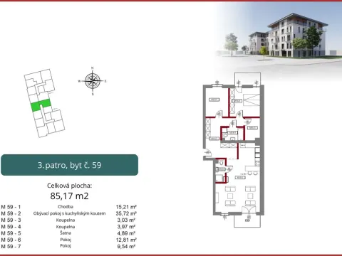 Prodej bytu 3+kk, Stażystów,Bielsko-Biała,Polsko, 85 m2