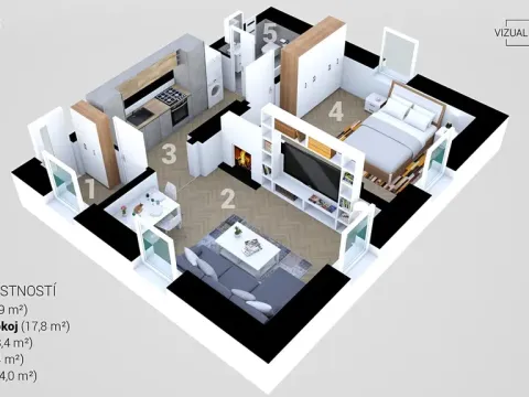 Prodej bytu 2+1, Hrádek nad Nisou, 52 m2