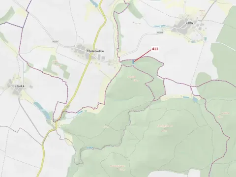 Dražba lesa, Chotěbudice, 1979 m2