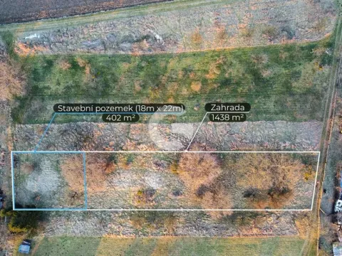 Prodej pozemku pro bydlení, Bystřice pod Hostýnem - Sovadina, 1840 m2