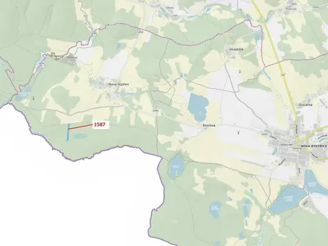Dražba lesa, Nová Bystřice, 11125 m2