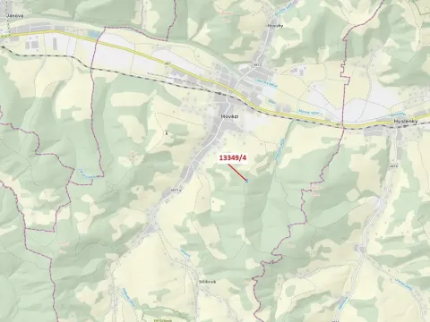 Dražba louky, Hovězí, 1222 m2