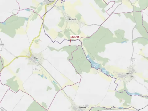 Dražba pozemku, Březí nad Oslavou, 344 m2